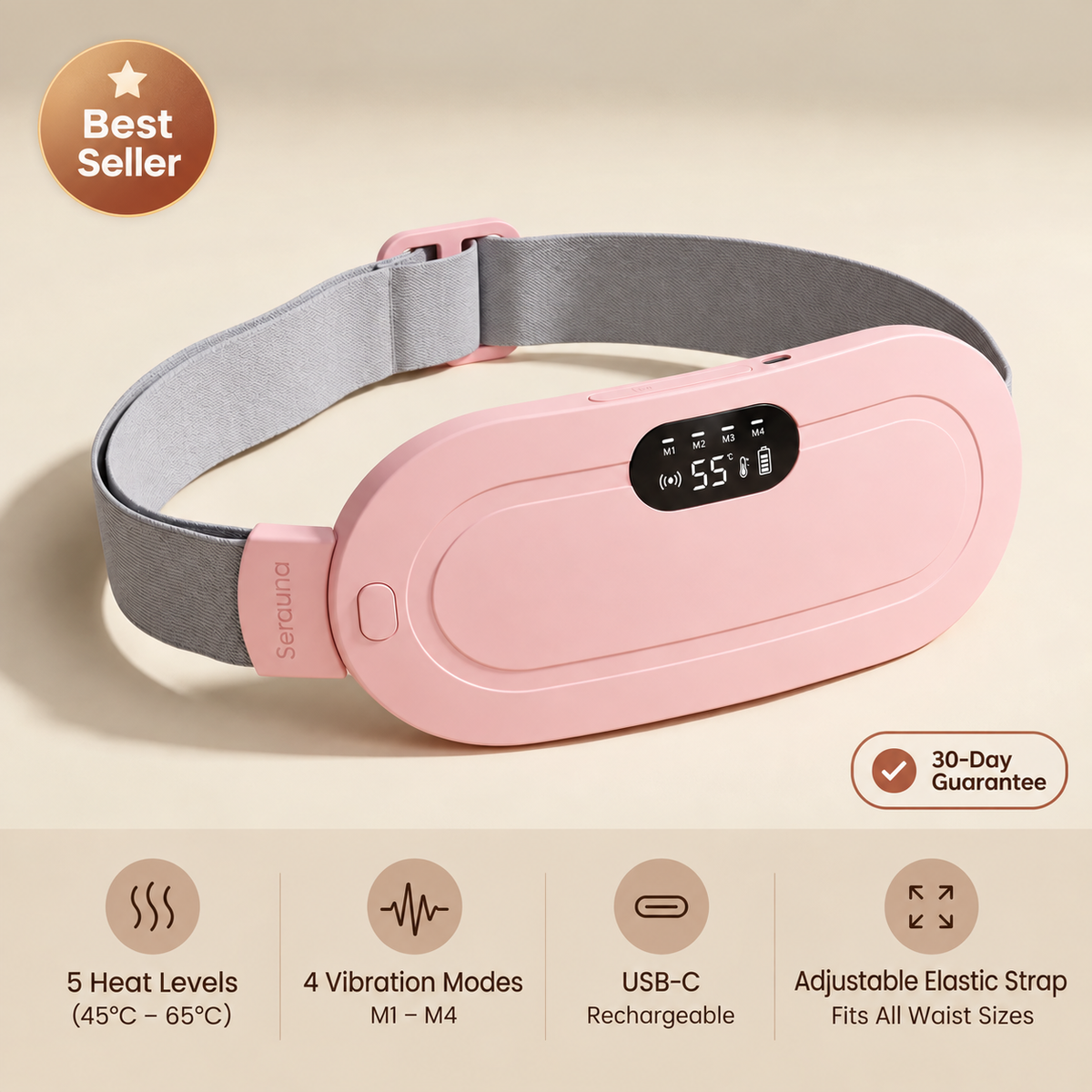 Serauna™ Heat & Massage Pad